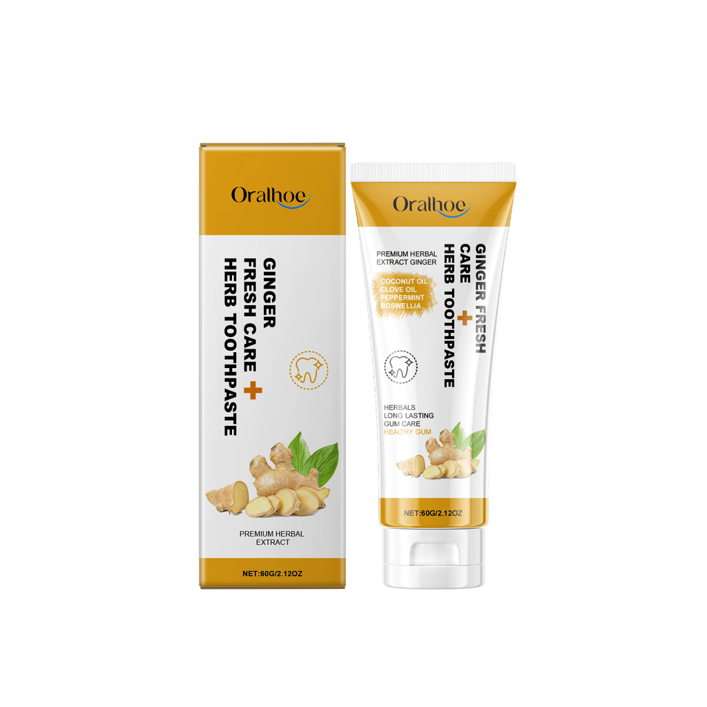 Oralhoe Ginger Brightening Toothpaste Gently Care Gums Clean Stains Fresh Smell Brightening Teeth