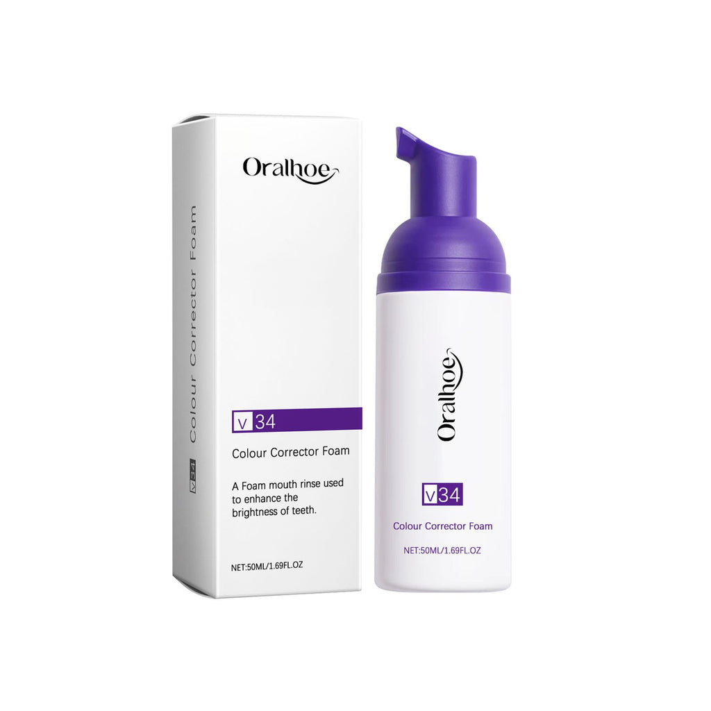 Oralhoe Purple Teeth Cleaning Mousse, Clean And Care For Teeth Oral Care Stains And Gentle Teeth Cleaning Mousse