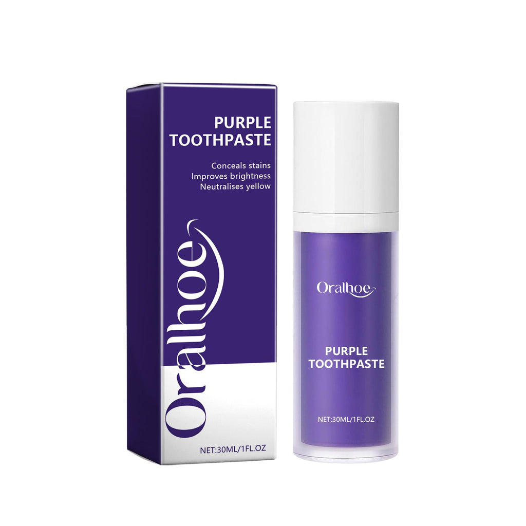 Oralhoe Purple Toothpaste, Deep Cleaning Tartar Stains Odor Fresh Breath Toothpaste