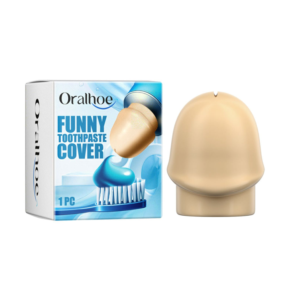 Oralhoe Toothpaste Distribution Head Cover, Fun Personality Creative Self-Sealing Mouth Dust Cleaning Toothpaste Cap Protective Cap