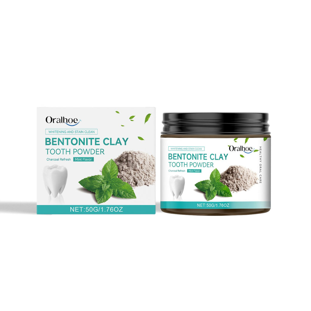 Oralhoe Volcanic Ash Bentonite Dental Powder Tooth Cleaning Powder To Stains And Maintain Oral Hygiene