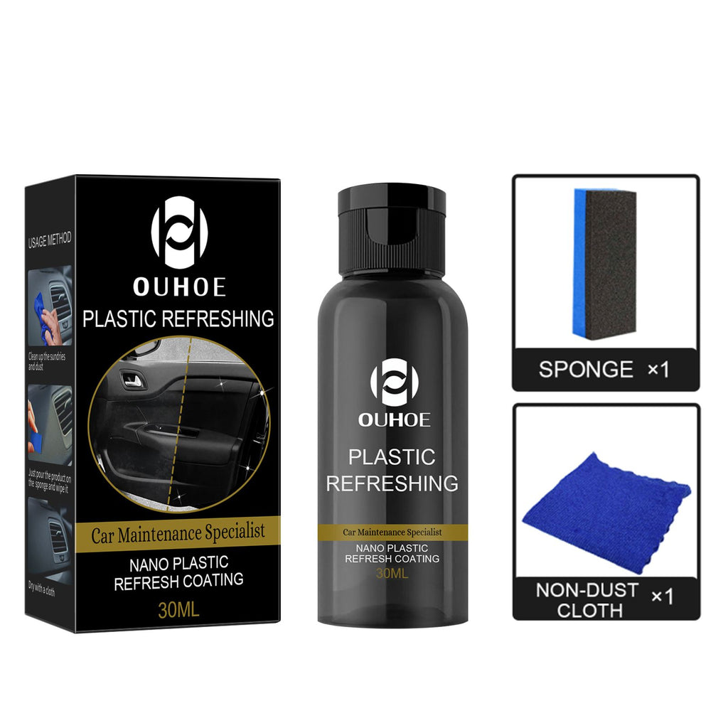 OUHOE Automotive Plastic Dashboard Retreader, Dust Interior Clean Polish Plastic White Maintenance