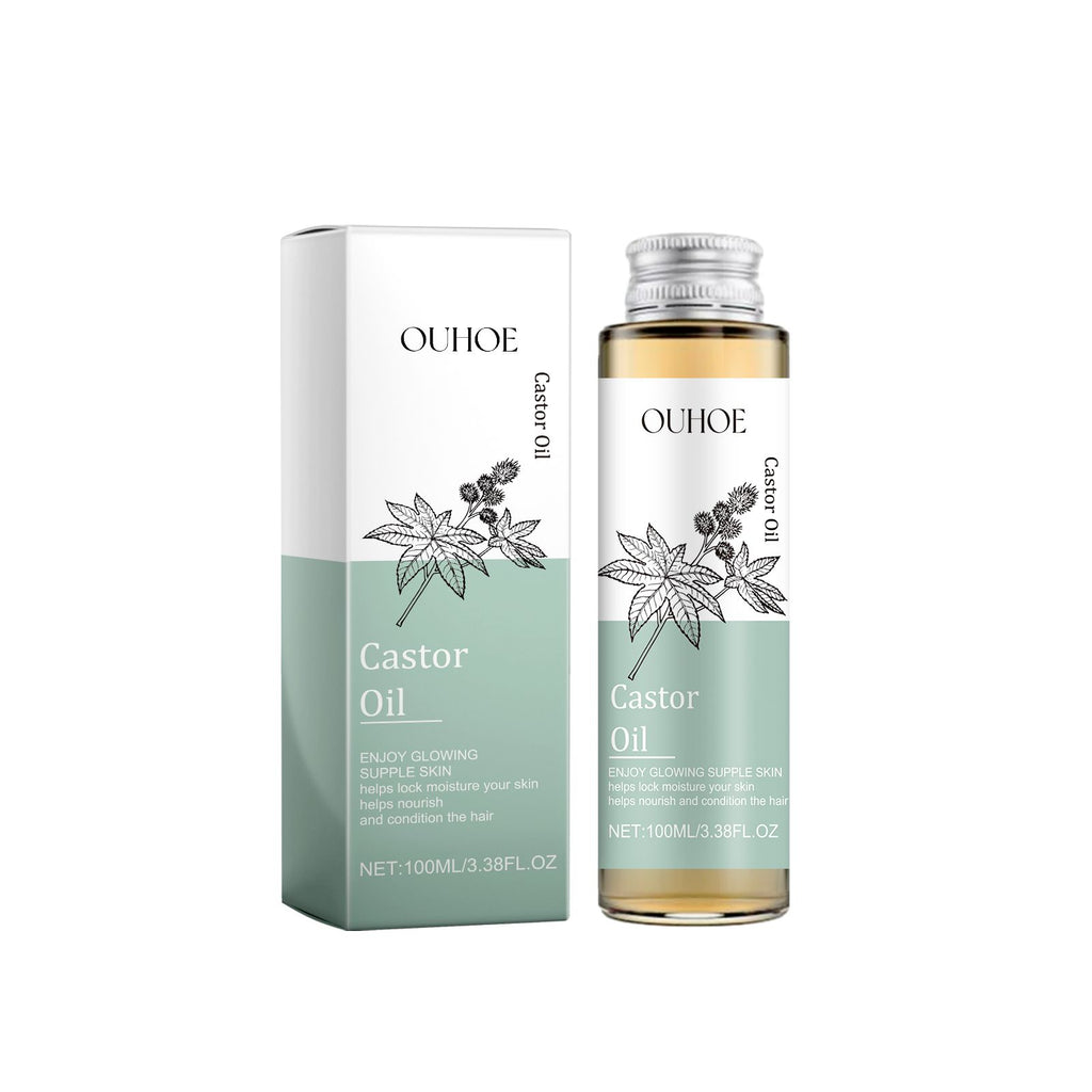OUHOE Castor Oil, Multi-Effect Massage Oil For Skin And Smoothing Hair