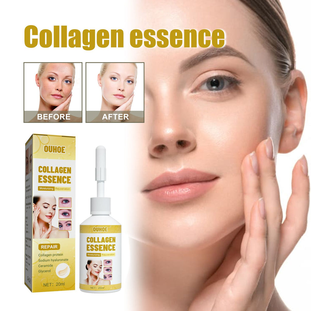 OUHOE Collagen Essence, Shrinks Pores Hydrates And Firming Skin Essence