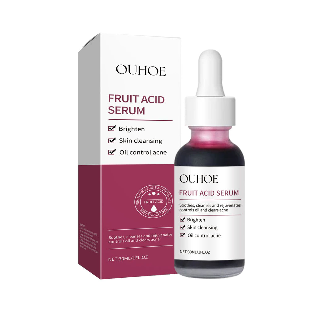 OUHOE Fruit Acid Purifying Essence, Gentle Exfoliating, Moisturizing And Moisturizing Daily Skin Care Essence