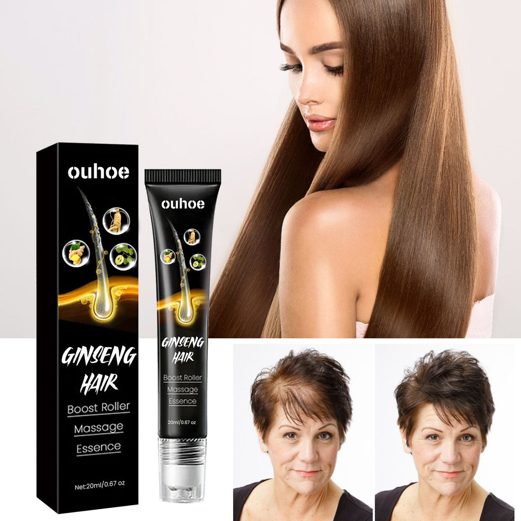 OUHOE Ginseng Massage Essence, Moisturizes Scalp Strengthens Hair s Loss Hair Care Essence
