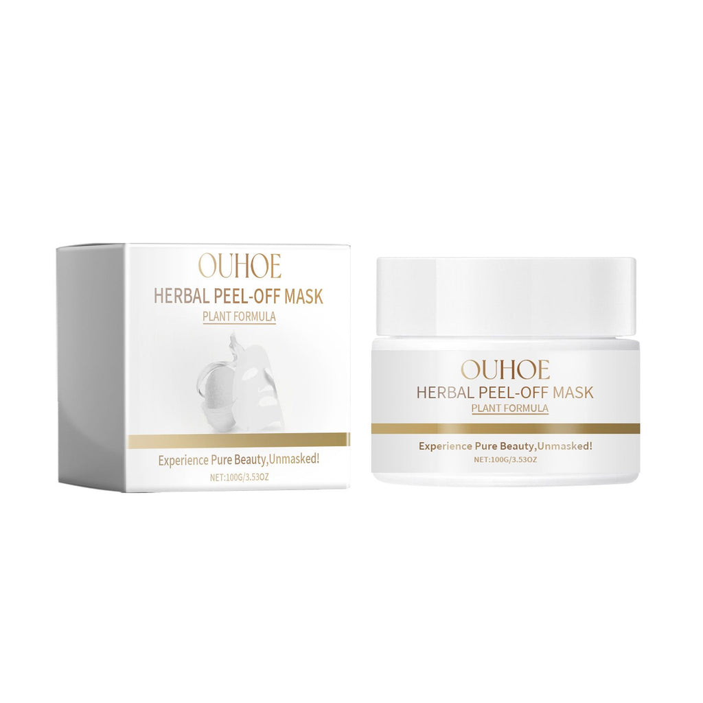 OUHOE Herbal Peel-Off Mask, Pore-Shrinking Deep Gentle Cleansing Blackhead Removal Peel Mask