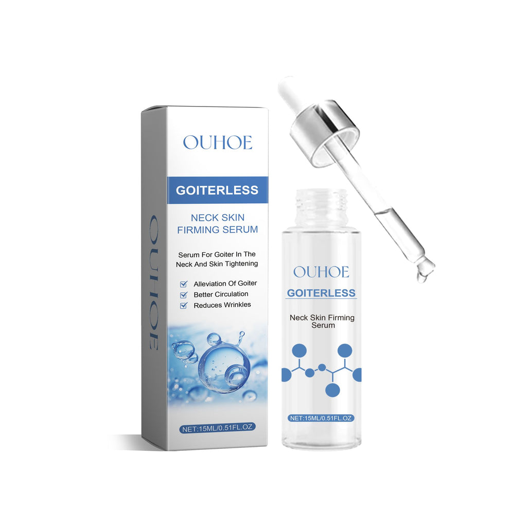 OUHOE Neck Skin Firming Serum, Fade Neck Line Double Chin Firming & Brightening Swan Neck Line Essence