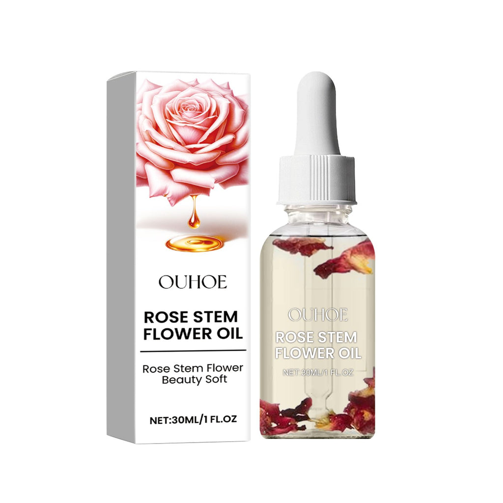 OUHOE Rose Stem Flower Oil, Skin Massage Moisturizing And Firming Loose Skin Slimming Oil