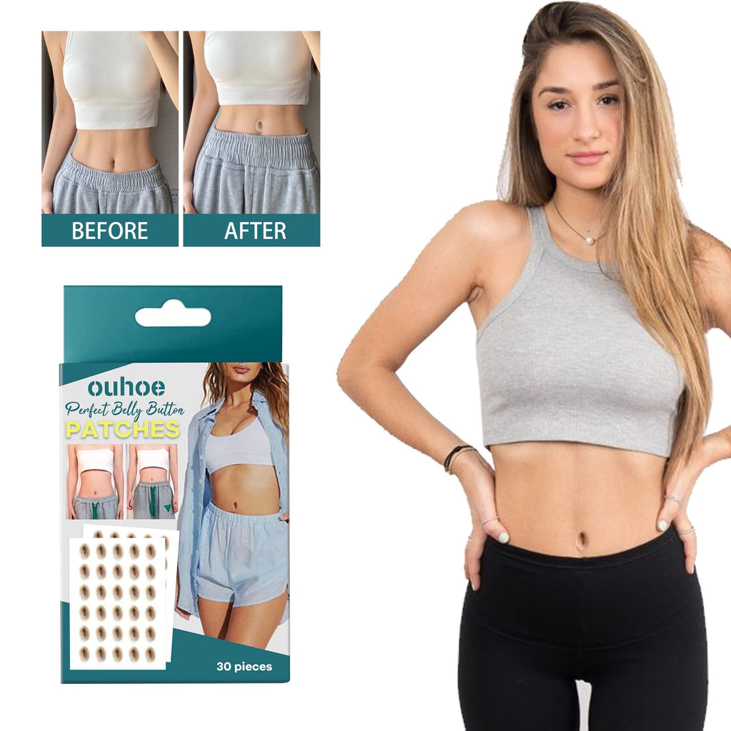 OUHOE Shaped-up Belly Button Sticker, Height Beauty Emulates Waterproof Belly Button Sticker