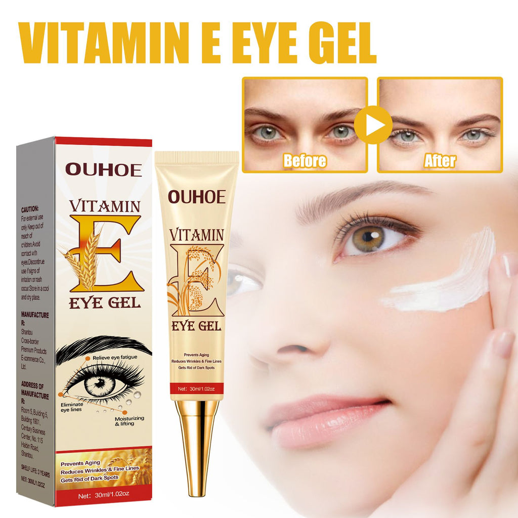 OUHOE Vitamin E Eye Cream, Lightened Dark Circles Crow's Feet, Firmed And Moisturized Eye Cream