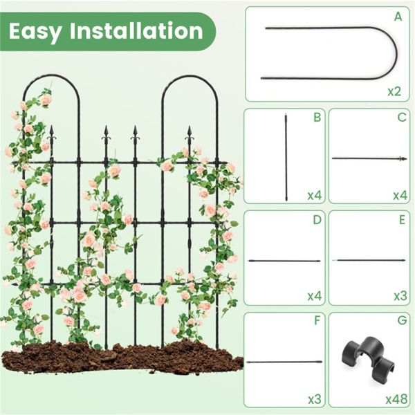 Outdoor Arch Trellis for Climbing Plants 58 x 73 Inch