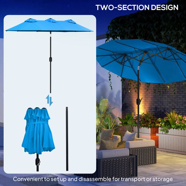 Outdoor beach umbrella /Cantilever Umbrella Without base ( Amazon Shipping)(Prohibited by WalMart)