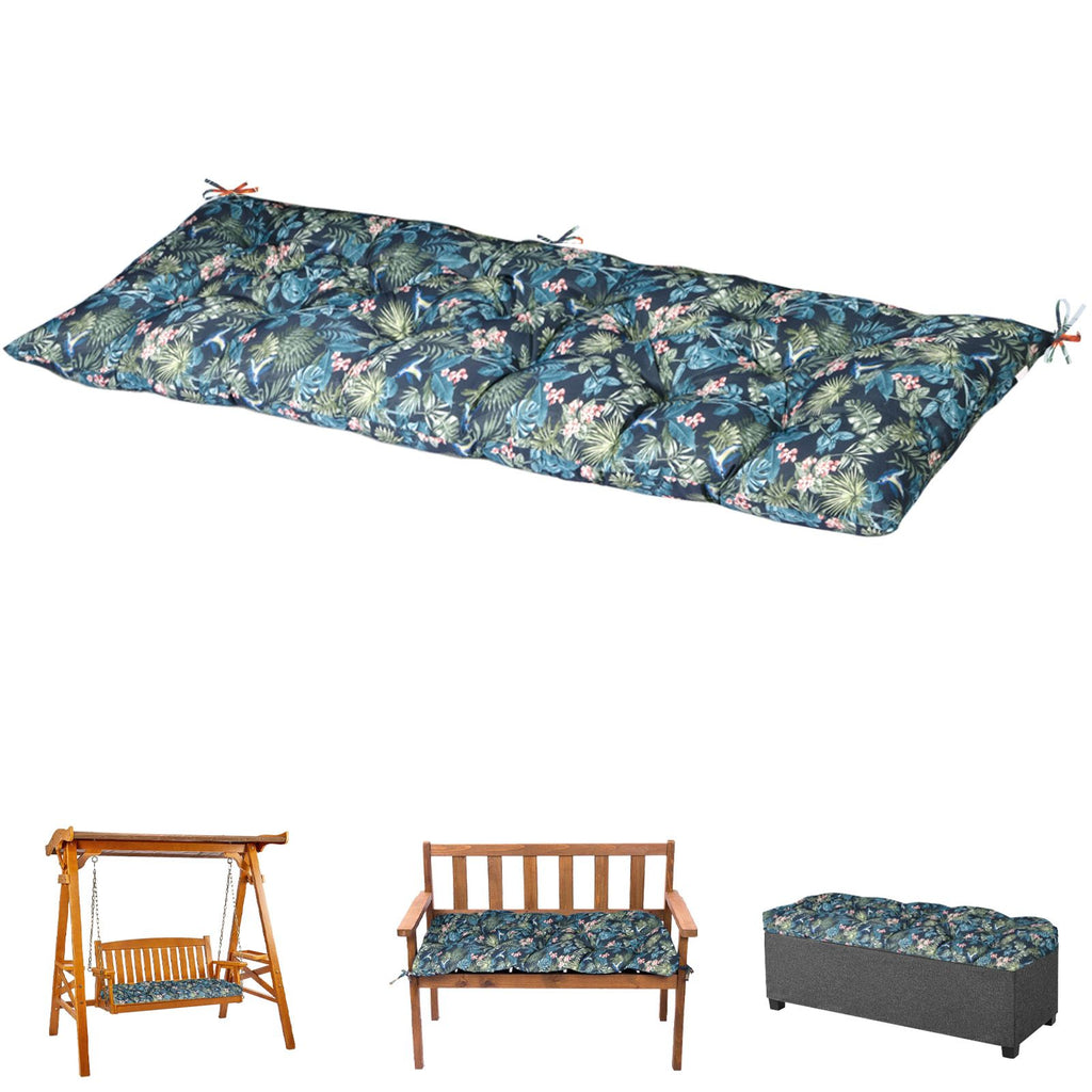 Outdoor Bench Cushion, 60 20 4 Inch, Tufted Waterproof Swing Cushion with Ties, for Patio Bench or Window Seat