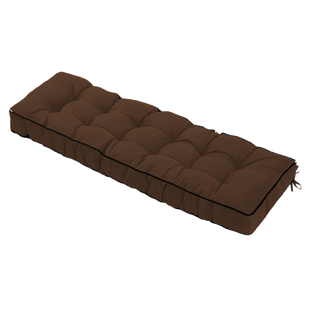 Outdoor Bench Cushion, 63 20 4 Inch, Tufted Waterproof Swing Cushion with Ties, for Patio Bench or Window Seat