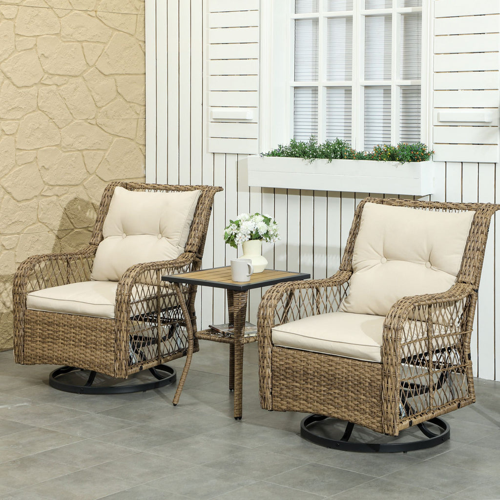 Outdoor Bistro Set with Adjustable Foot 28.3 Inches X 32.7 Inches X 35.4 Inches