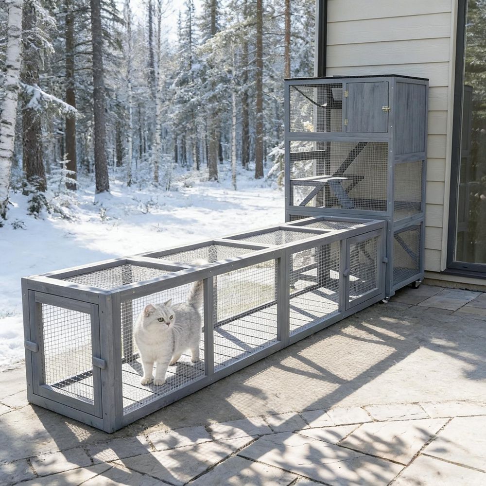 Outdoor Cat Tunnel 78.7 Inches for Outdoor