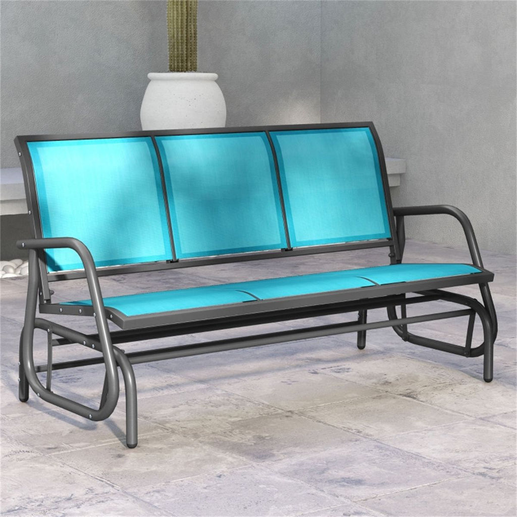 Outdoor courtyard seats for 3 people-Blue ( Amazon Shipping)Prohibited by WalMart
