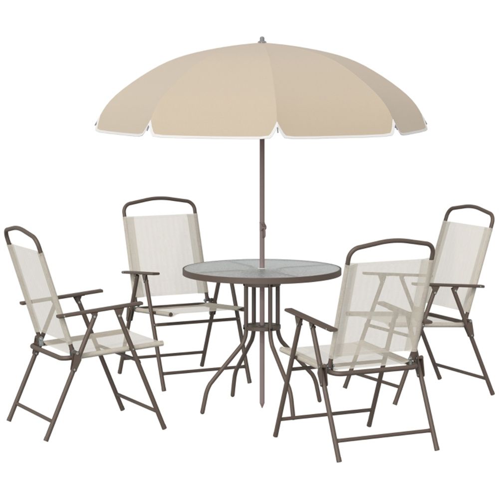 Outdoor dining table and chair package with umbrella ( Amazon Shipping)Prohibited by WalMart