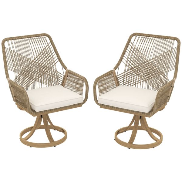 Outdoor Garden Bench , Garden chair , Swivel Chairs Set of 2