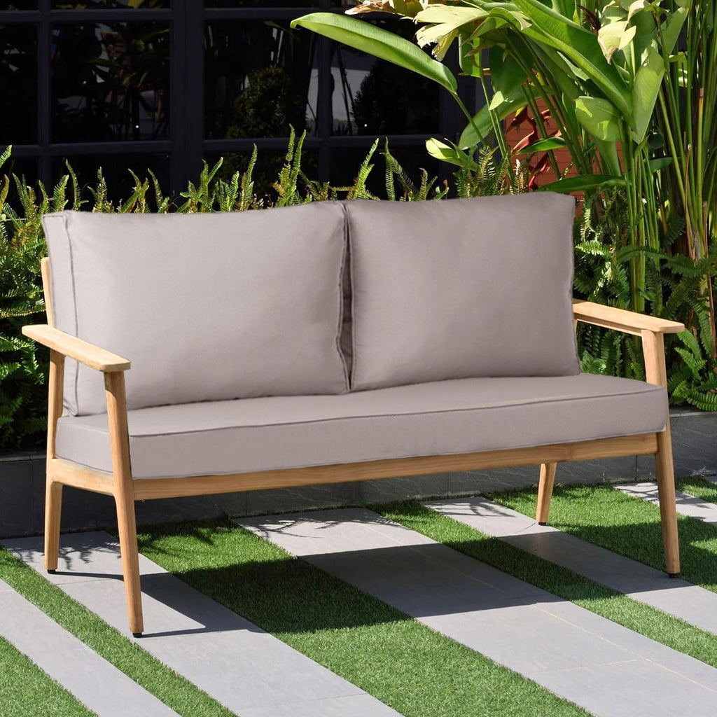 Outdoor Loveseat Cushion Set, 48 x 24 inch, Water Repellent Patio Furniture Cushions Replacement