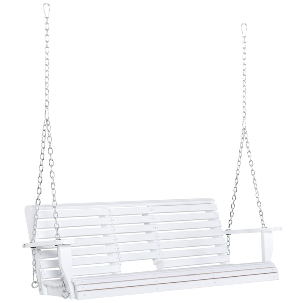 Outdoor Patio Swing with Foldable Coffee 59 Inches X 29.5 Inches X 20.75 Inches for Garden