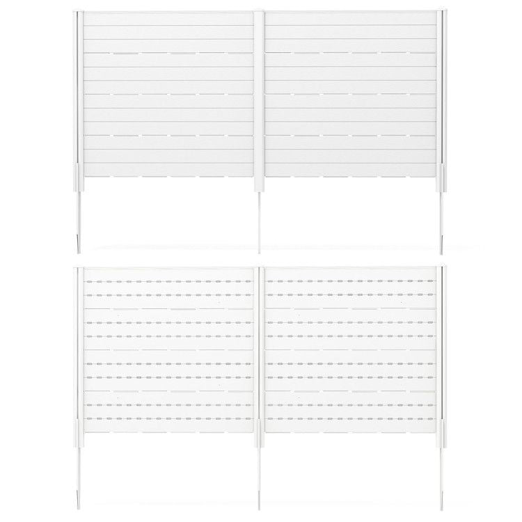Outdoor Privacy Fence Screen with 5 Ground Stakes for Garden Yard Patio