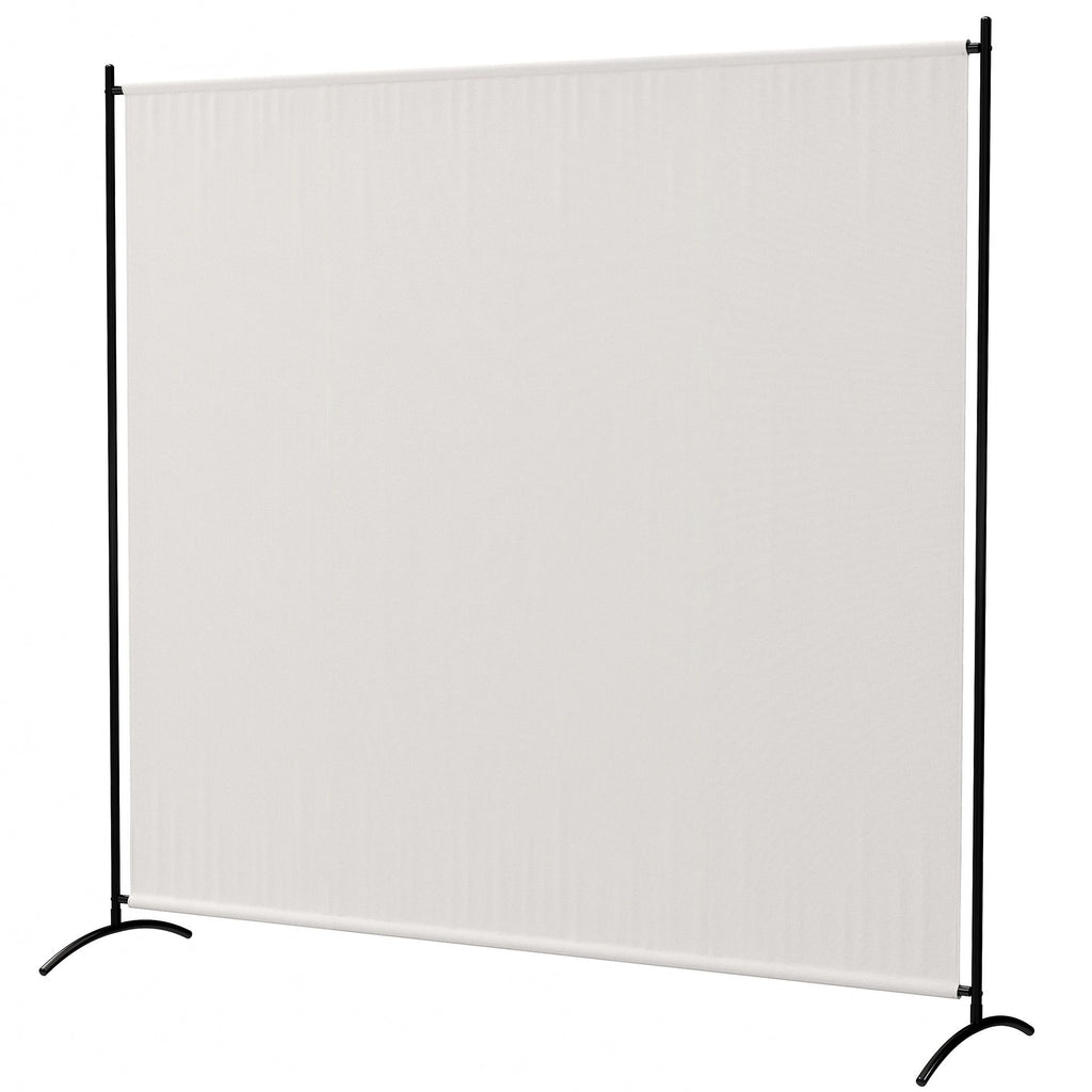 Outdoor Privacy Screen, 5.9FT Tall Room Divider with UPF30+ Protection, Freestanding Privacy Panel, Beige