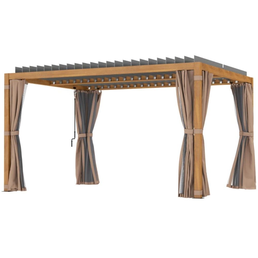 Outdoor retractable pergola