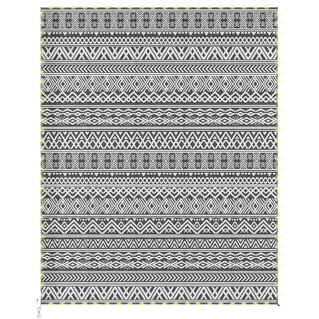 Outdoor Rug Carpet with USB Lights Reversible Patio Rug with Carry Bag for Camping 10' x 8'