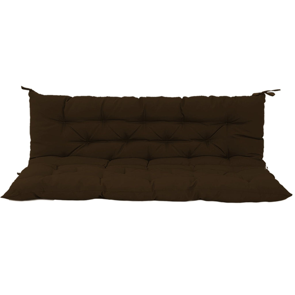 Outdoor Swing Cushions 70 Inch, Waterproof 4" Thick Porch Swing Cushion Replacement with Backrest and Ties, Comfortable 2-3 Seat Pation Swing Pad for Backyard, Garden, Lawn, Outdoor Furniturecoffee