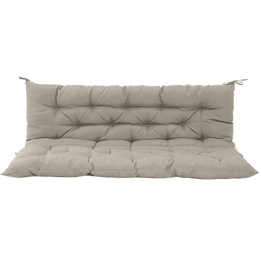 Outdoor Swing Cushions 70 Inch, Waterproof 4" Thick Porch Swing Cushion Replacement with Backrest and Ties, Comfortable 2-3 Seat Pation Swing Pad for Backyard, Garden, Lawn, Outdoor Furniturekhaki