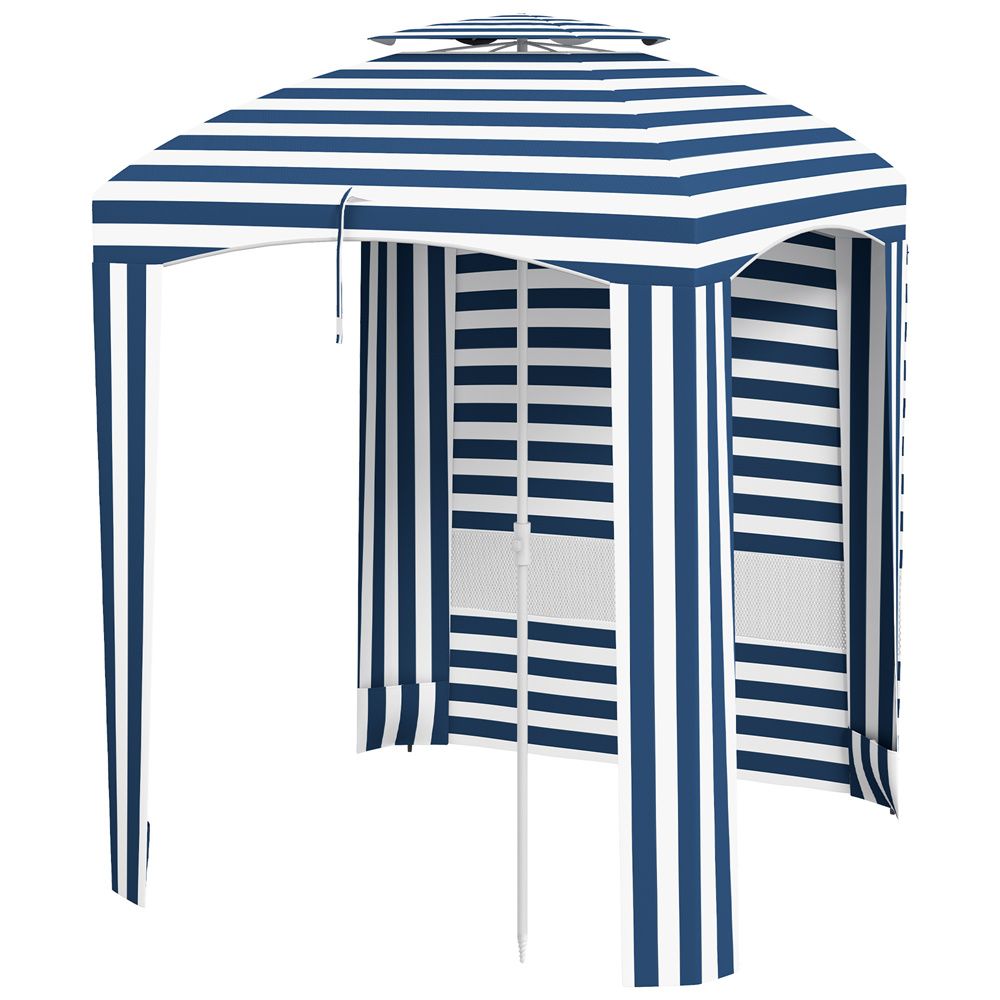 Outdoor Umbrella-Blue White ( Amazon Shipping)Prohibited by WalMart