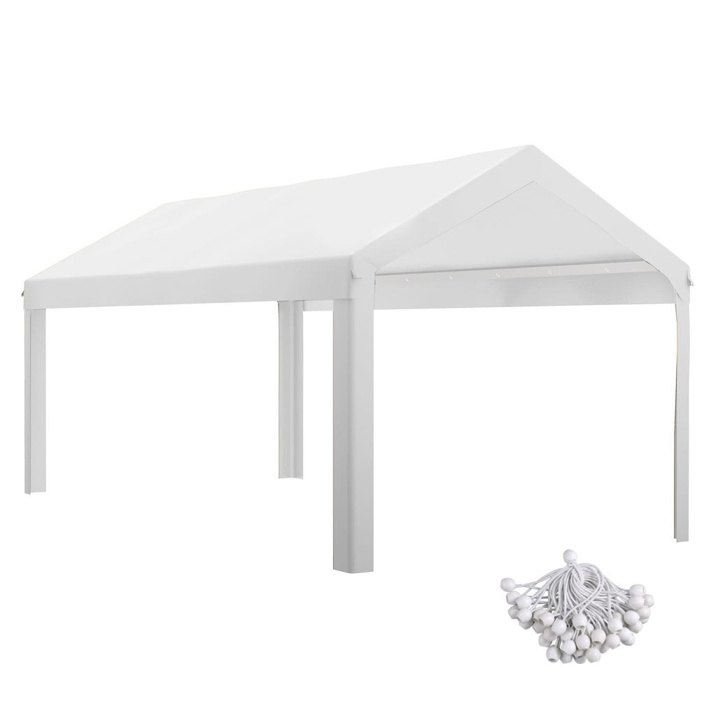 19.6' x 9.7' Carport Roof UV Resistant Canopy Replacement Fits 84C-378V00 and 84C-206 Series White