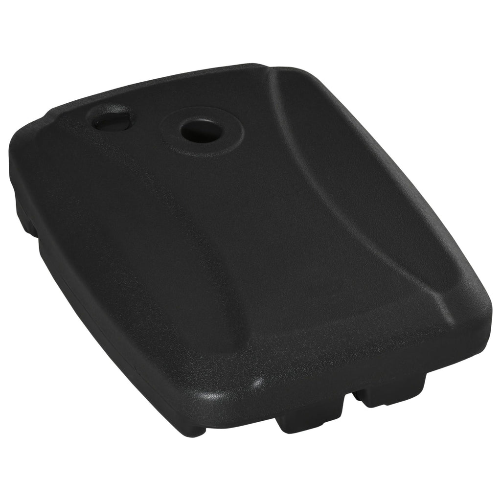 Cantilever Offset Umbrella Base Portable Square Parasol Weights with Wheels, Water and Sand Filled, Up to 165 lbs, Black