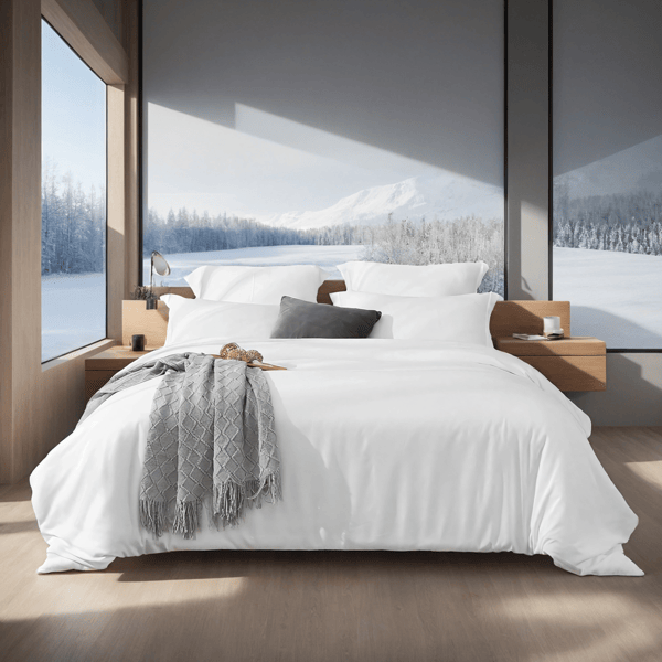 Oversized Duvet Cover Set Includes 1 duvet cover & 2 pillowcases. Features breathable, soft, and high-quality fabric in bohemian style. Combines luxury hotel elegance with minimalist design for versat