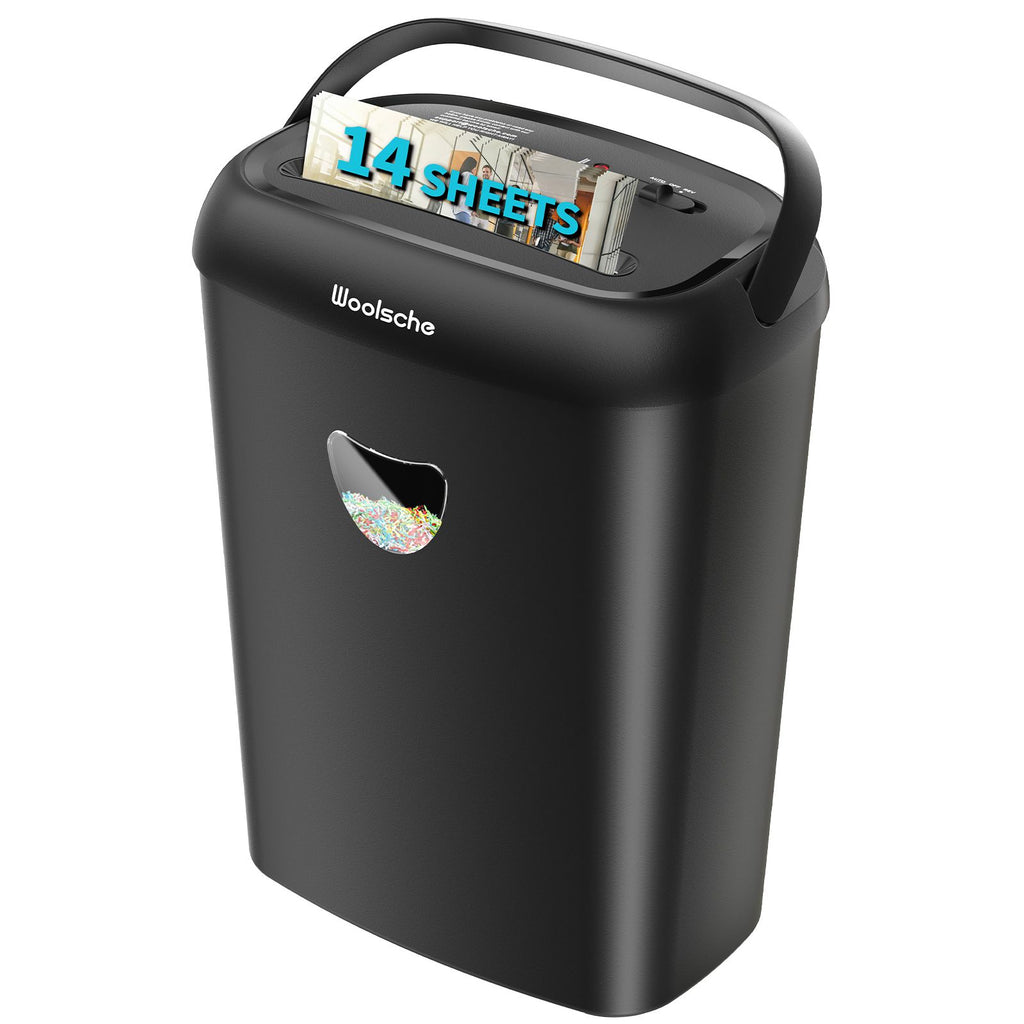 Paper Shredder, 14 Sheet Cross Cut, 6.6 Gallon Basket, P-4 Security Level, 3 Mode Design - Jam Proof Heavy Duty Shredder for Home and Office