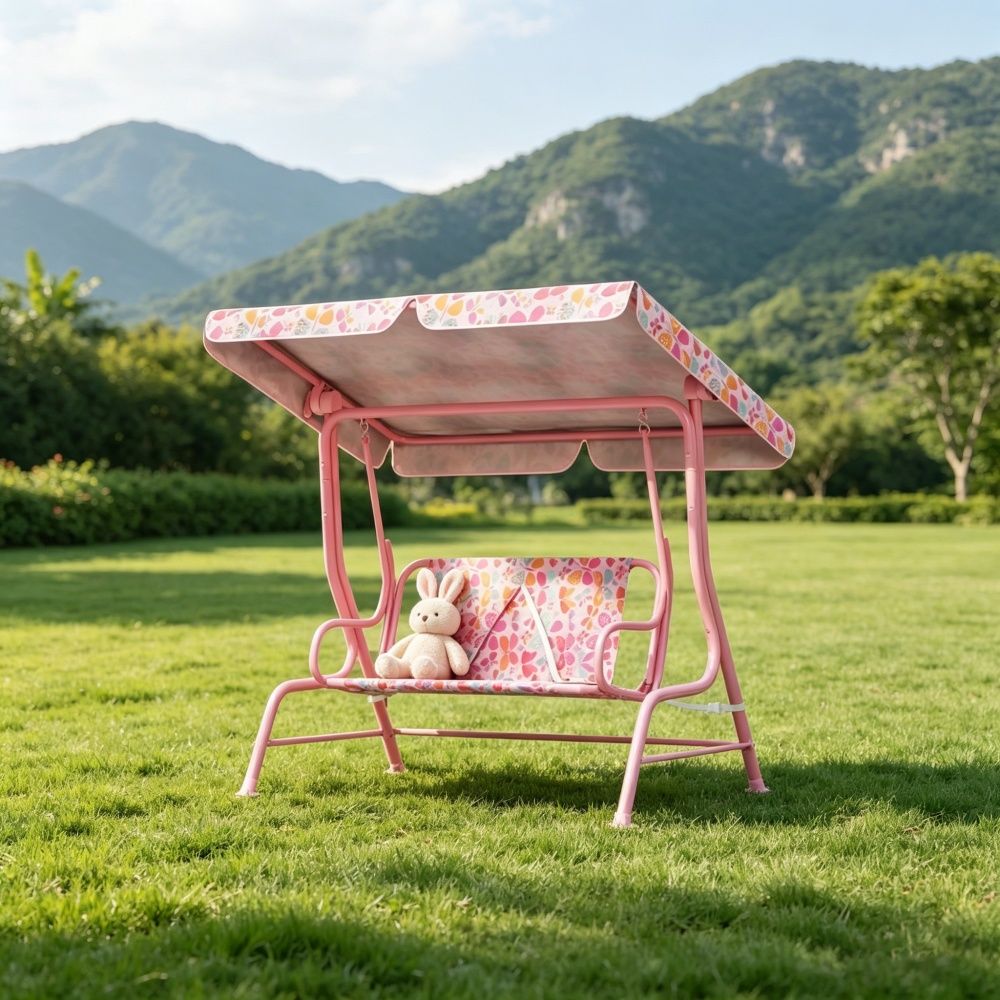 Patio Swing with Adjustable Canopy and Angle 47.2 Inches