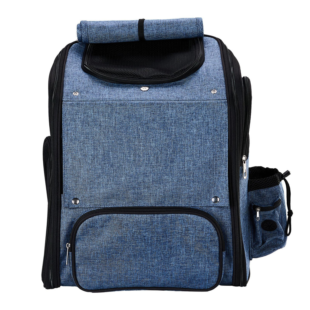 Pet Carrier Backpack, Expandable Cat Dog Carrier with Back Extension, Breathable Mesh Travel Backpack for Small Dogs Cats, Soft-Sided Pet Backpack Holds up to 26 lbs