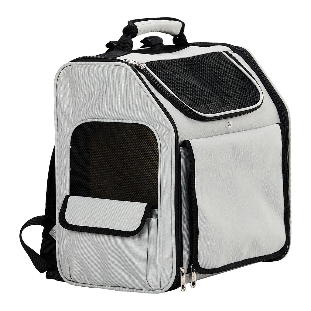 Pet Carrier Backpack, Expandable Cat Dog Carrier with Back Extension, Breathable Mesh Travel Backpack for Small Dogs Cats, Soft-Sided Pet Backpack Holds up to 26 lbs