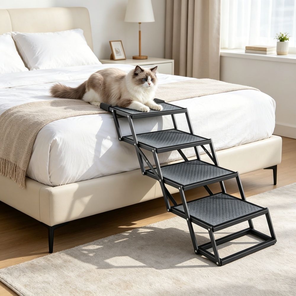 Pet Stairs with Adjustable Height for Outdoor