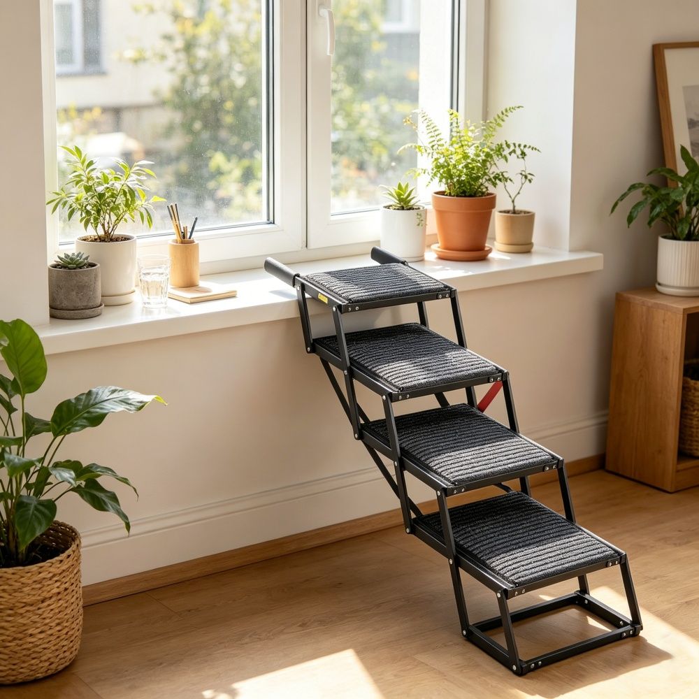Pet Stairs with Adjustable Height for Outdoor