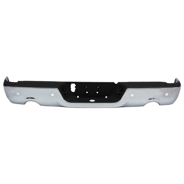 Pickup Rear Bumper Dodge Ram 1500 2010-2012-Silver/Steel/Hole/With Dual Vents