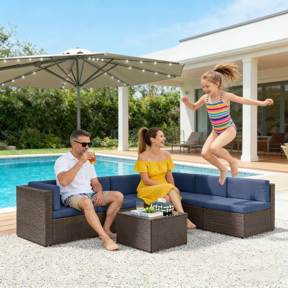 Pieces Patio Furniture Set
