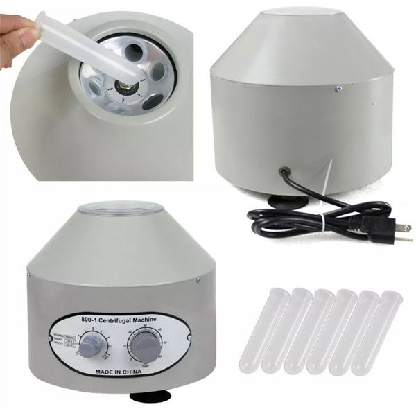 Plastic Electric Centrifuge Machine Lab Medical Practice 800-1 4000rpm W/ 6x 20ml Rotor