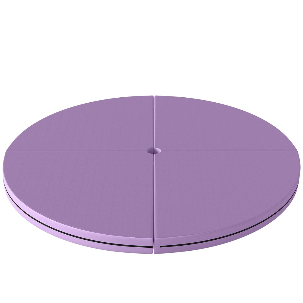 Pole Dance Mat, 2"T x 5'W Folding Pole Crash Mat for Home, Lightweight and Foldable, Light Purple