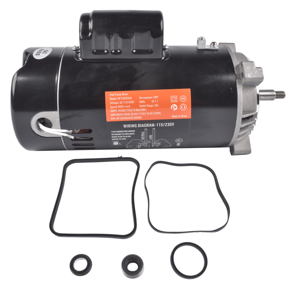 Pool Pump Motor 2HP 115/230V 56J Frame Single Speed 18.6/9.3A 1.1SF 60Hz UST1202