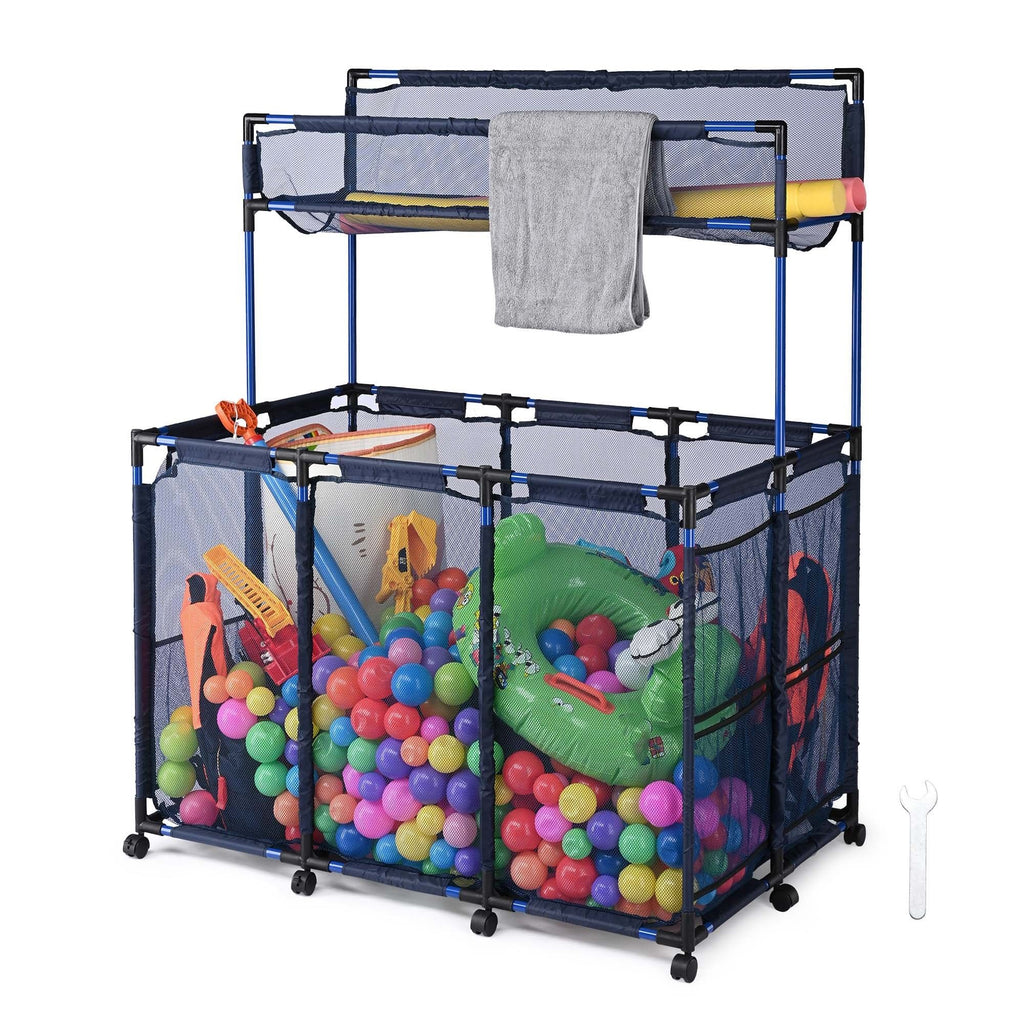 Pool Storage BinPool hanging storage bagHolder for Noodles, Toys, Floats, Towels, Mesh Organizer for Swimming EquipmentsNo shipments on weekends