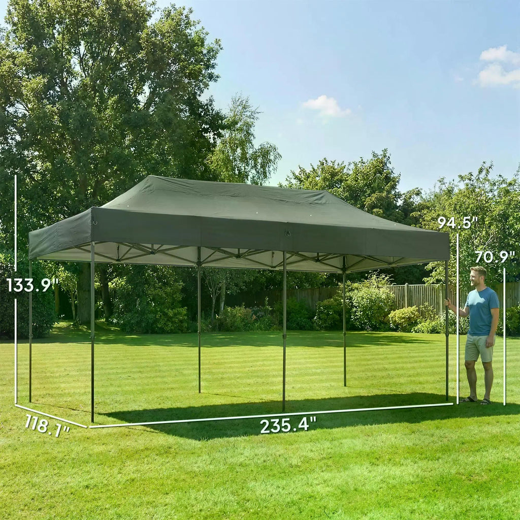 Pop Up Gazebo with Adjustable Height and Increment 235.4 Inches