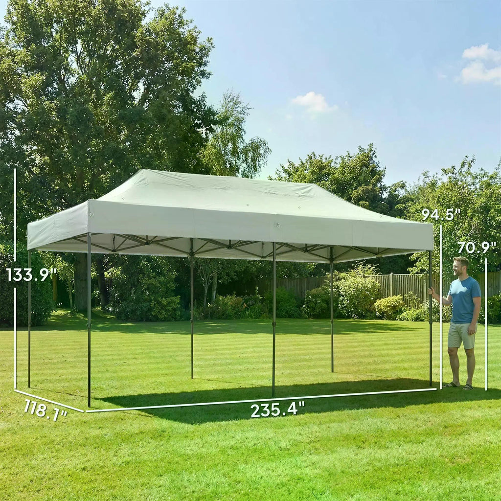 Pop Up Gazebo with Adjustable Height and Increment 235.4 Inches